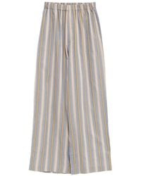 Baserange - Pantalon Claude À Taille Élastiquée Et Rayures - Lyst