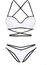 Noire Swimwear - Crossover-Straps Balconette Bikini Set - Lyst