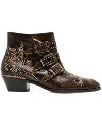 Chloé - Susanna Studded-Embellished Boots - Lyst