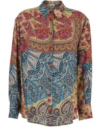 Mantero 1902 - Paisley-Print Silk Shirt - Lyst