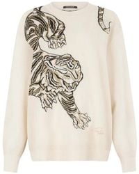 Roberto Cavalli - Tiger-Motif Sweater - Lyst