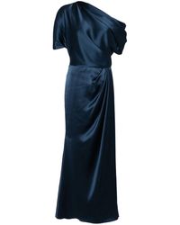 Amsale - Off-Shoulder Satin Gown - Lyst