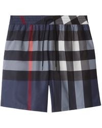 Burberry - Short De Bain À Carreaux - Lyst