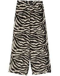 Ermanno Scervino - Printed Cotton Trousers - Lyst