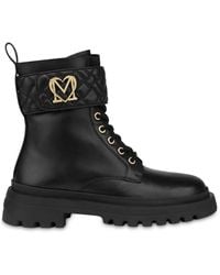Love Moschino - レザー アンクルブーツ - Lyst
