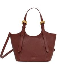 Twinset - Buckle-Detail Pebbled Leather Tote Bag - Lyst