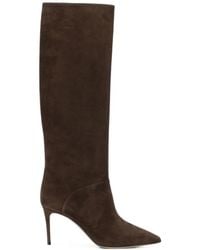 Casadei - Blade Suede Pointed-Toe Boots - Lyst