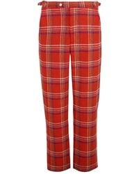 Bode - Plaid-Pattern Gable Trousers - Lyst