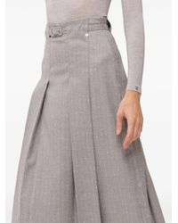 Nissa - High-Rise Wool-Blend Midi Skirt - Lyst