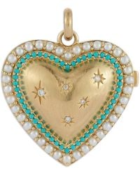 Storrow Jewelry - Laney Locket Diamond And Pearl Pendant - Lyst