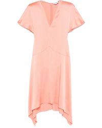Stella McCartney - Asymmetrical V-Neck Midi Dress - Lyst