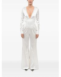 Philipp Plein - Stud-Embellished Satin Jumpsuit - Lyst