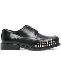 STEFAN COOKE Slashed Square Toe Derbys in Black for Men | Lyst