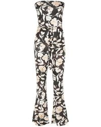 Patrizia Pepe - Jumpsuit mit Blumen-Print - Lyst