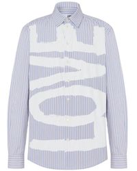 Love Moschino - Logo-Print Striped Shirt - Lyst