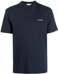 Calvin Klein - T-shirt con logo micro - Lyst