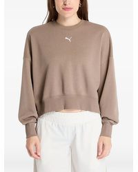 PUMA - Logo-Embroidered Cropped Sweater - Lyst