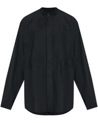 Homme Plissé Issey Miyake - Chemise Sans Col À Broderies - Lyst