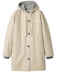Miu Miu - Single-Breasted Panama Cotton And Fleece Caban Jacket - Lyst