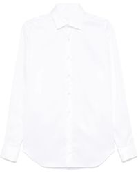 Xacus - Spread-Collar Twill Shirt - Lyst