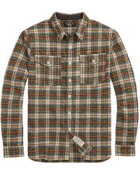 RRL - Checked Button-Up Shirt - Lyst