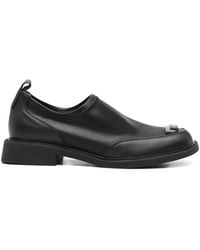 Linda Baumann - Logo-Plaque Square-Toe Loafers - Lyst