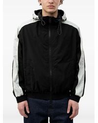 HUGO - Hooded Panelled Jacket - Lyst