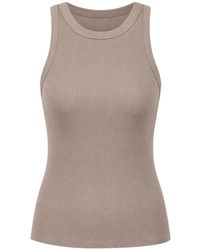 James Perse - Ribbed-Knit Tank Top - Lyst