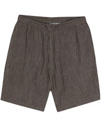 Emporio Armani - Shorts aus Leinen mit Kordelzug - Lyst