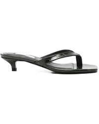 TOTEME - Croco-Embossed Heeled Flip Flops - Lyst