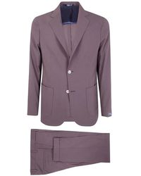 Barba Napoli - Single-Breasted Wool Suit - Lyst