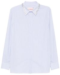 Iceberg - Embellished Striped Shirt - Lyst