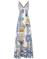 CAMILLA - Maxikleid Mit V-Ausschnitt - Lyst