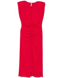 Imperial - Vestido Midi Fruncido - Lyst