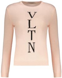Valentino Garavani - Pull En Laine À Col Rond - Lyst