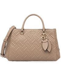 Guess - Sally Quilted Logo-Charm Tote Bag - Lyst