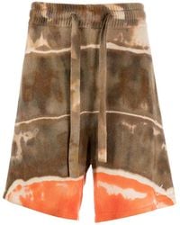 Amiri - Tie-Dye Cashmere Track Shorts - Lyst