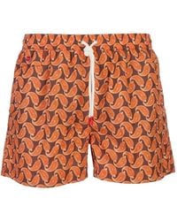 Kiton - Paisley-Print Swim Shorts - Lyst