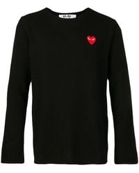COMME DES GARÇONS PLAY - Signature Wool Sweater - Lyst