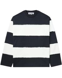 Sunnei - Striped Cotton Sweatshirt - Lyst