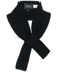 A.P.C. - Luna Ribbed-Knit Scarf - Lyst