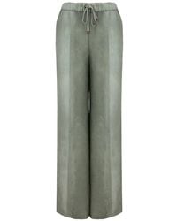 Lorena Antoniazzi - Striped Drawstring-Waist Trousers - Lyst