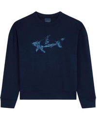 Paul & Shark - Shark-Print Sweatshirt - Lyst