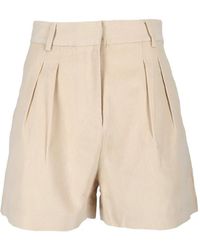 MC2 Saint Barth - Aya Corduroy Pleated Shorts - Lyst