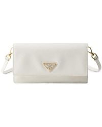 Prada - Triangle-Logo Leather Mini Bag - Lyst