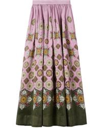 La DoubleJ - Floral-Print Maxi Skirt - Lyst