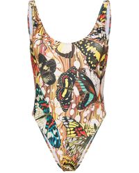 Jean Paul Gaultier - Butterfly-print Swimsuit - Lyst