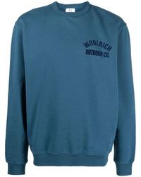 Woolrich - Logo-embossed Organic-cotton Sweatshirt - Lyst