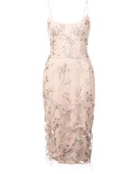 Marchesa notte Vestido sin mangas - Rosa