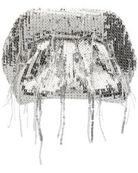 THEMOIRÈ - Petite Pochette Bios Frangée À Sequins - Lyst